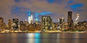 NYC skyline seen from Gantry Park